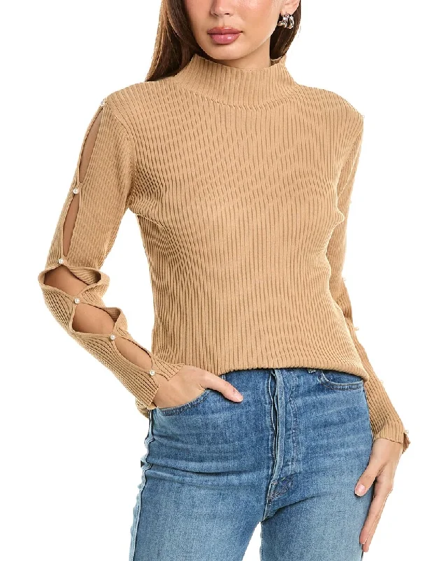 soft cotton sweaters for womenNanette Nanette Lepore Ribbed Turtleneck Sweater