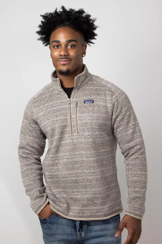 women's holiday topsPatagonia Men’s Better Sweater Quarter Zip in Seabird Grey | 25523-VLSG