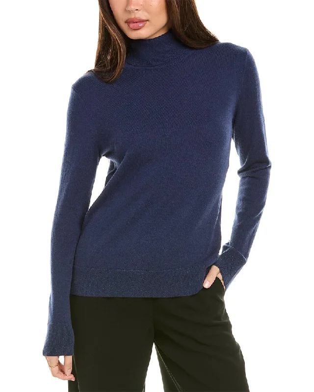 vintage-inspired women's sweatersLafayette 148 New York Turtleneck Cashmere Sweater