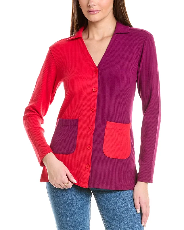 women's geometric pattern sweatersTerez Rib Cardigan