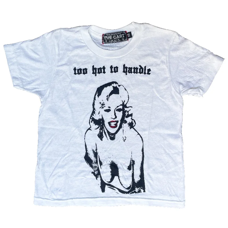 summer-ready women’s T-shirtsTOO HOT TO HANDLE (Women's Baby Tee - White)