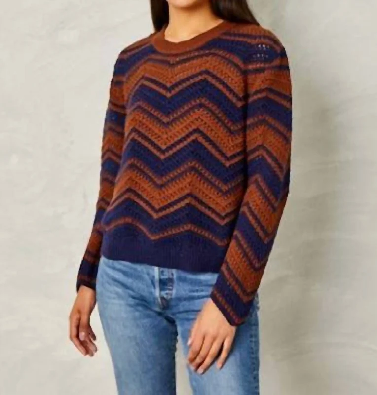 women's sweaters with pocketsRuby Sweater-Cotton-Navy Multi