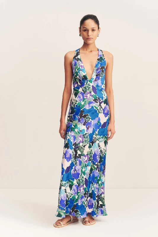 Chic and stylish dresses & jumpsuitsCURLEWIS PLUNGED CROSS BACK MAXI DRESS