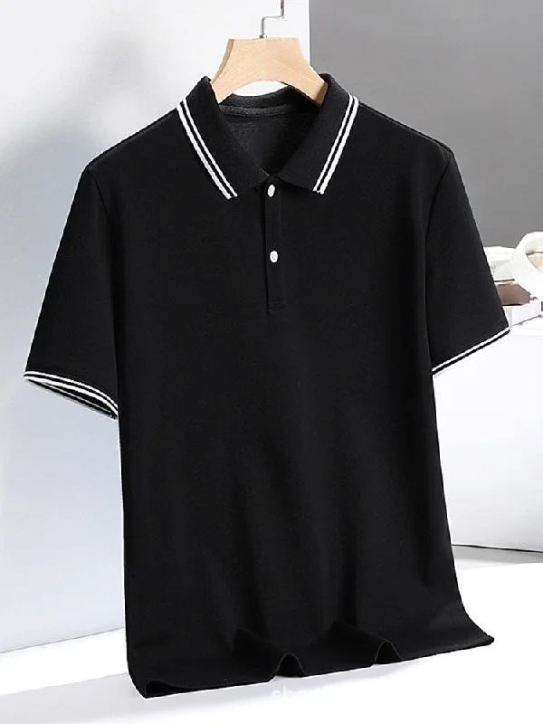 women's sporty topsRetro Stripe Polo