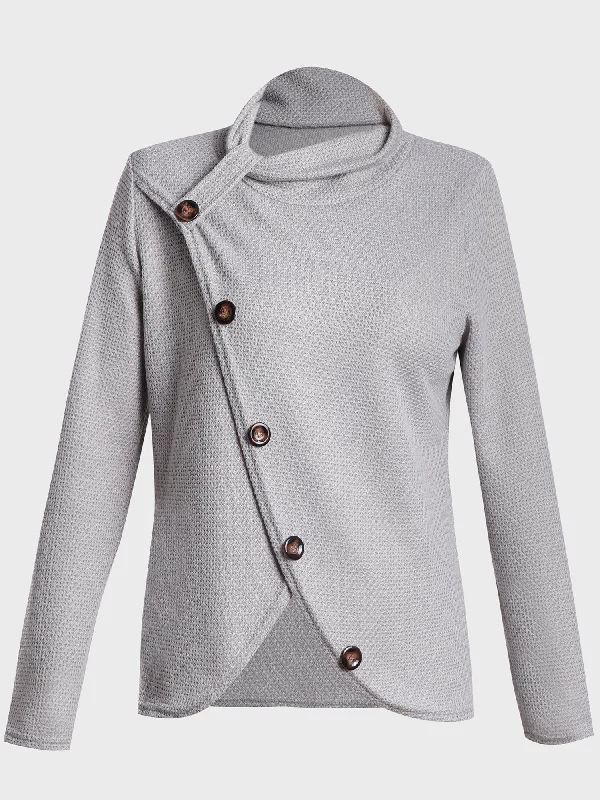 feminine tops for womenButtoned Bliss Turtleneck Sweater