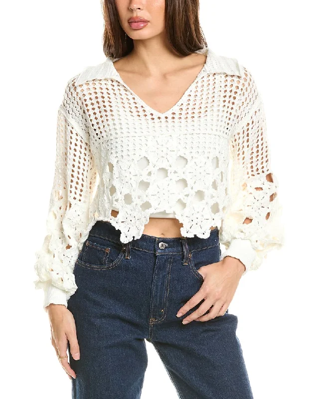 women's sweaters with fringeSeraphina Crochet Sweater