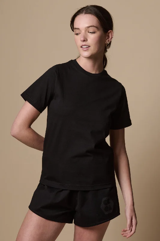 women’s T-shirts with unique printsWomen's Short Sleeve T Shirt Plastic Free - Black