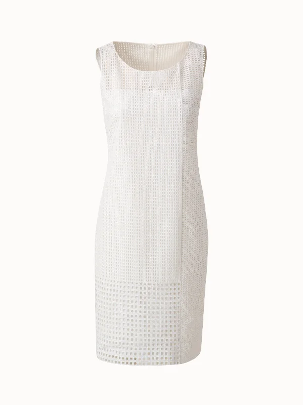 Trendy jumpsuits & dresses for fashionistasCotton Broderie Anglaise Patchwork Sheath Dress