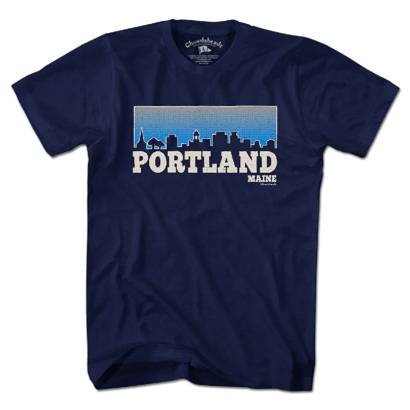 women’s T-shirts for brunchPortland Maine Skyline T-shirt