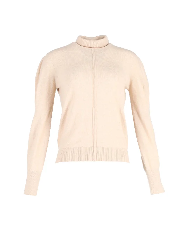 women's sweaters with fringeChloé Angora Turtleneck Sweater in Cream Wool