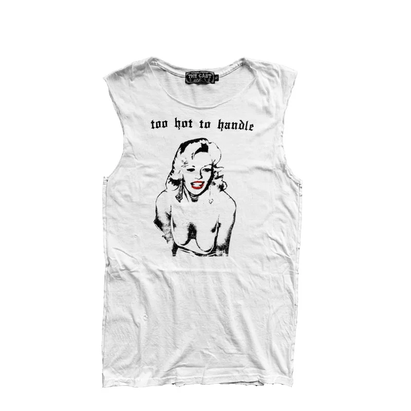 soft and stylish women’s T-shirtsTOO HOT TO HANDLE - (CUT UP)