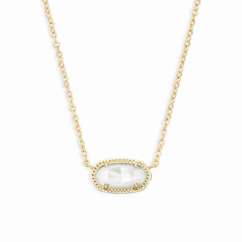 women's blouse tops for officeKendra Scott Elisa Gold Pendant Necklace in Mother-of-Pearl | 4217711454