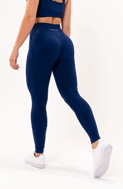 colorful leggings for womenTempo Seamless Scrunch Leggings - Royal Blue