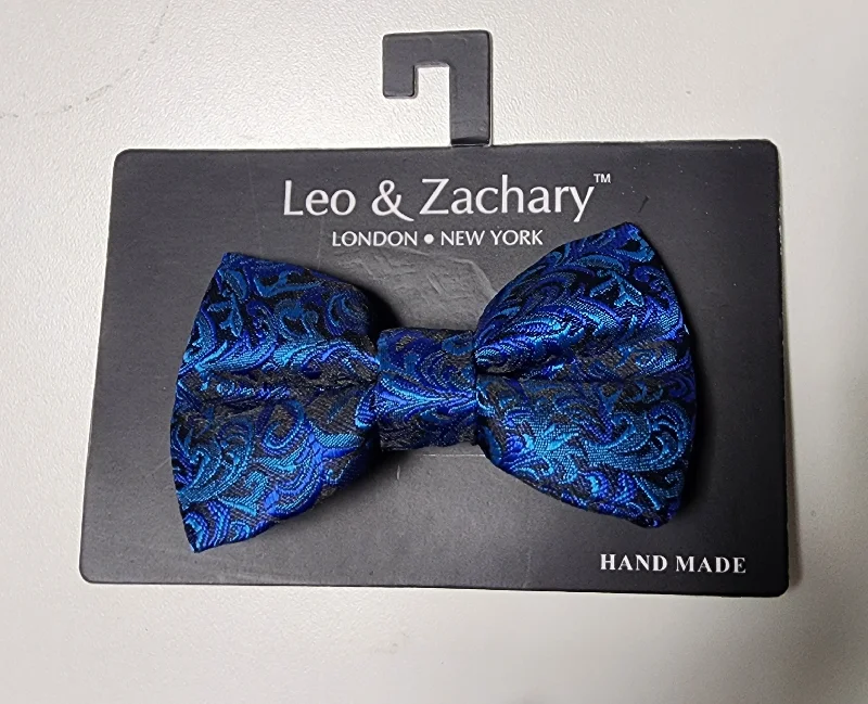 high-quality tops for womenBoys Bow Tie Blue Leafs