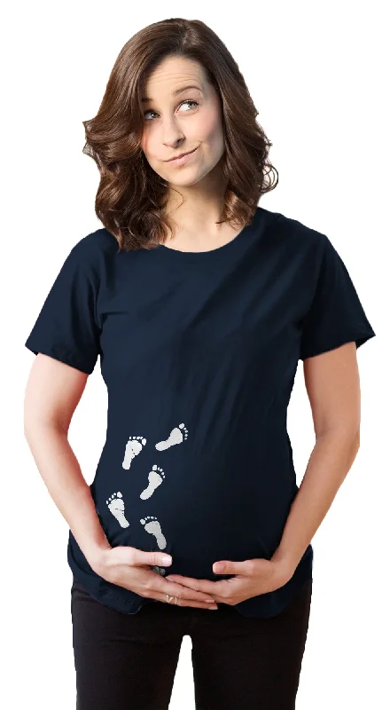 relaxed women’s cotton T-shirtsFootprints Maternity T Shirt