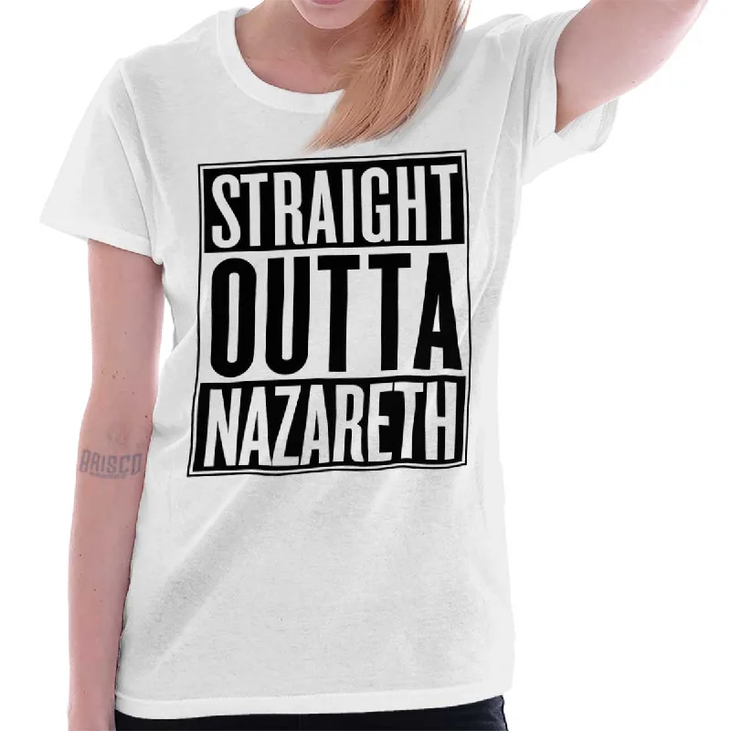 soft women’s T-shirtsOutta Nazareth Ladies T Shirt