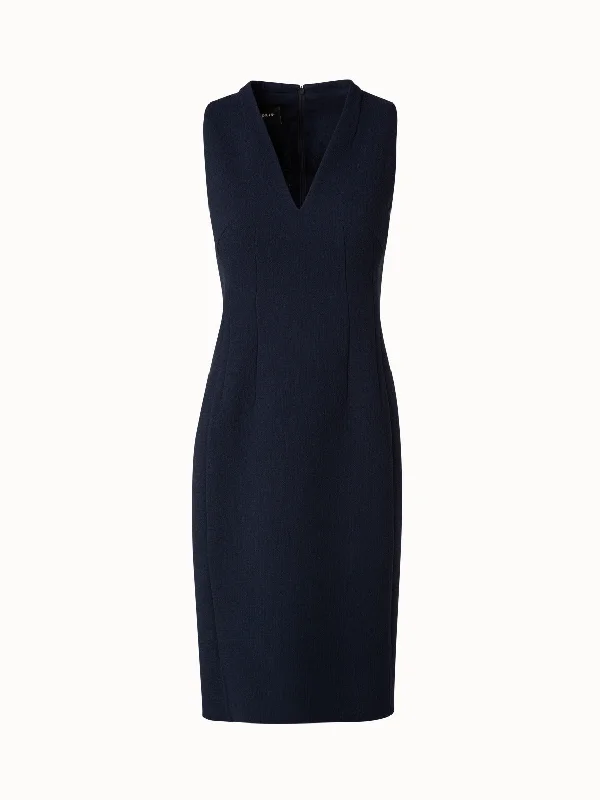 Cold shoulder dresses & jumpsuitsWool Crêpe Double-Face Sheath Dress