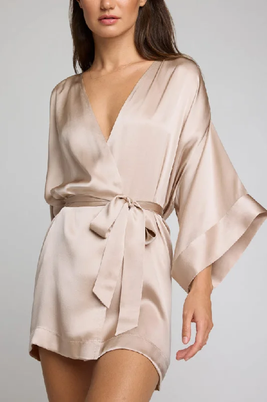 Wedding reception dresses & jumpsuitsEclipse Silk Mini Robe in Fizz