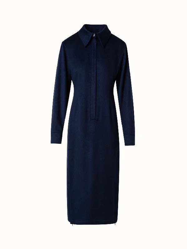 Comfortable linen dresses & jumpsuitsLong Sleeves Cashmere Midi Shirt Dress