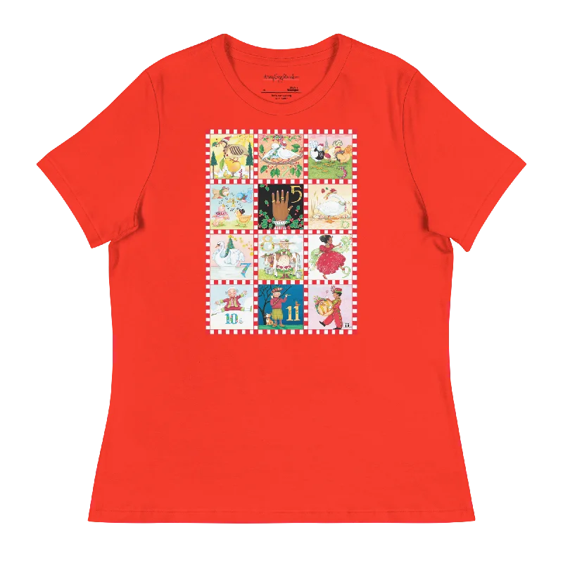 basic cotton women’s T-shirtsTwelve Days of Christmas Women's T-Shirt