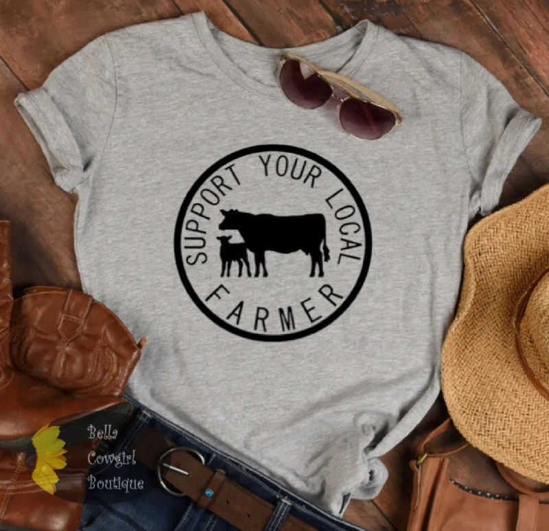 short sleeve women’s T-shirtsSupport Your Local Farmer Country Women's T-Shirt