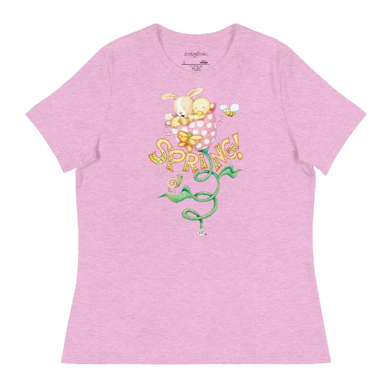 cute printed women’s T-shirtsSpring Tulip Women's T-Shirt