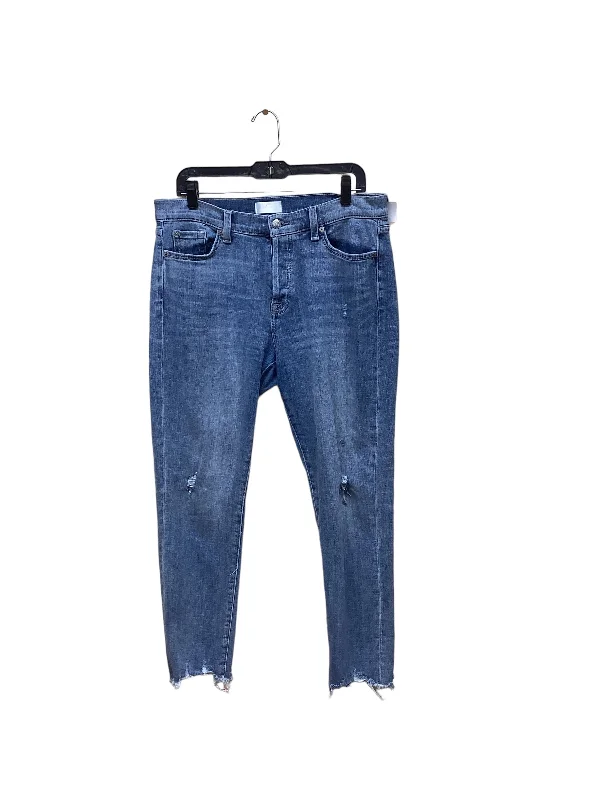 ripped denim mom jeansJeans Straight By 7 For All Mankind  Size: 10