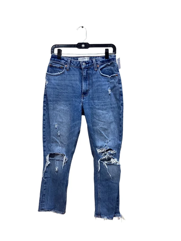 boyfriend jeans with cuffJeans Straight By Abercrombie And Fitch  Size: 4