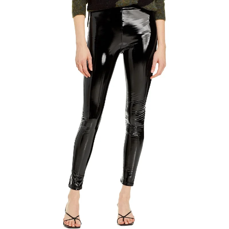 durable women’s pantsAqua Womens Faux Leather High Waist Leggings