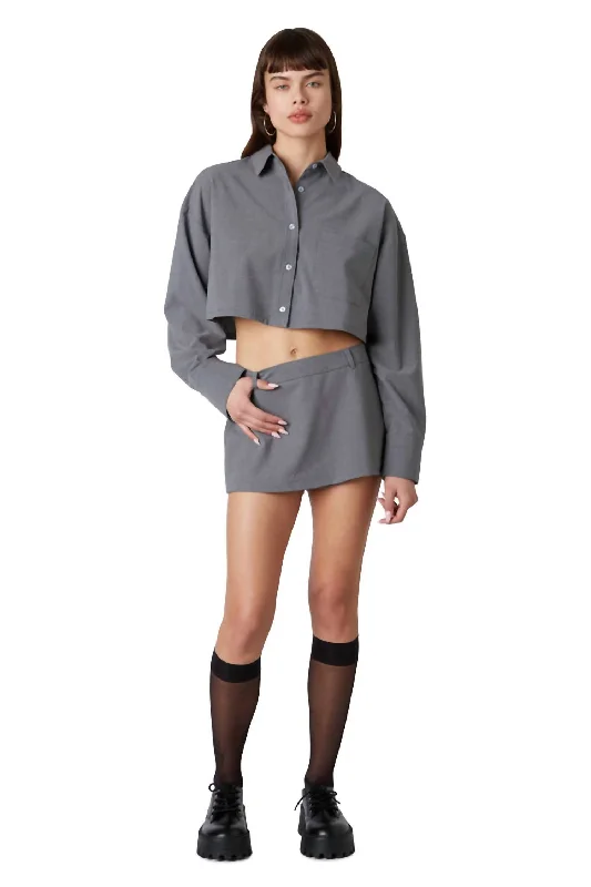 athleisure women's shortsAriel Skort In Charcoal