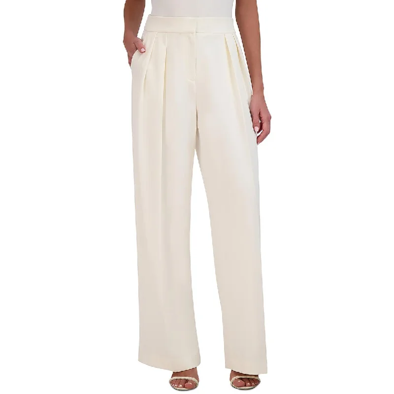 women’s work pantsBCBGMAXAZRIA Womens Pleated Wide Leg Wide Leg Pants