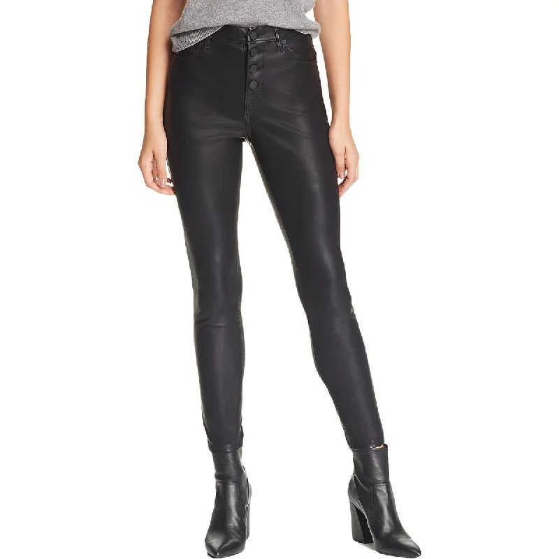 women’s pants for curvy bodies[BLANKNYC] Womens Faux Leather Straight Leg Skinny Pants