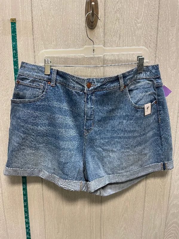 women's oversized shortsBlue Denim Shorts Time And Tru, Size 20