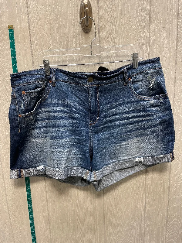 elegant women's shortsBlue Denim Shorts Time And Tru, Size 20