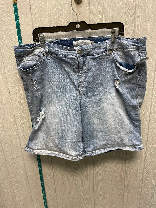 soft women's shortsBlue Denim Shorts Torrid, Size 22