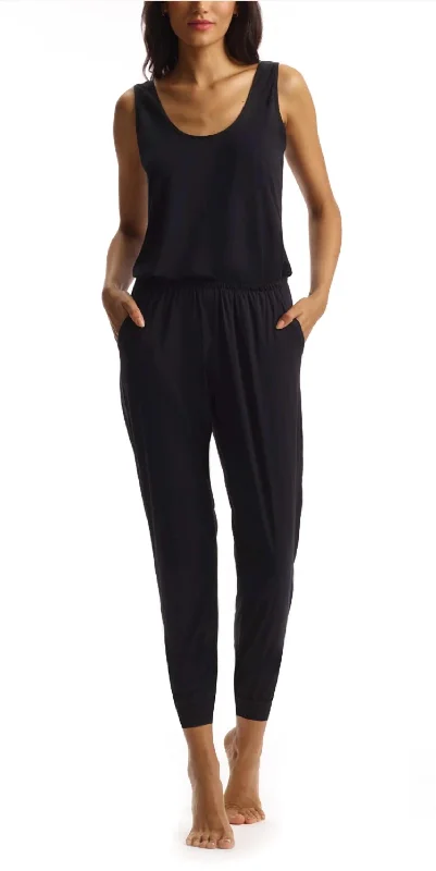 women’s jogger pantsButter Tank Jumpsuit In Black