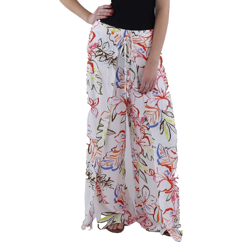 women’s jogger pantsCeCe Womens Printed Flyaway Wide Leg Pants