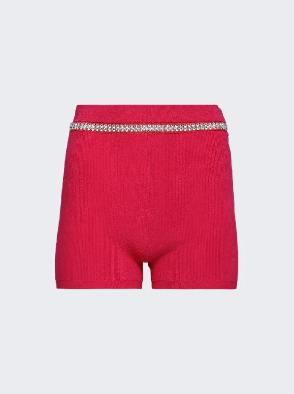 women's sweat shortsEmbellished Knit Shorts