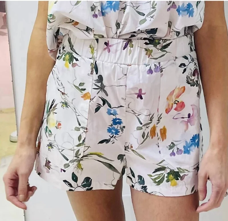 women's patterned shortsFloral Shorts In White