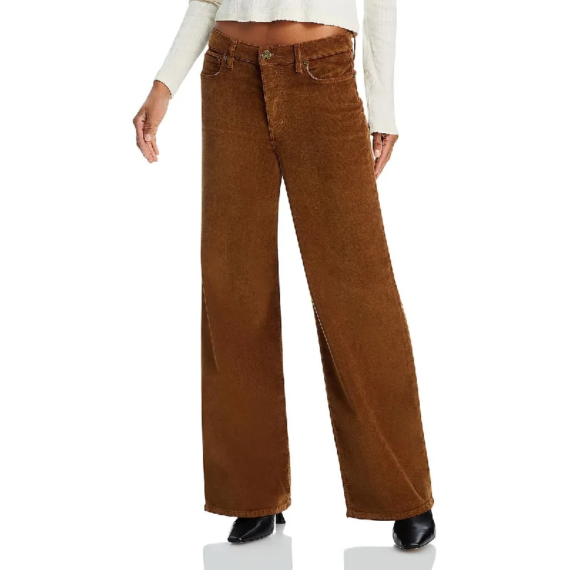 women’s pants for winterFRAME Womens High Rise Corduroy Wide Leg Pants