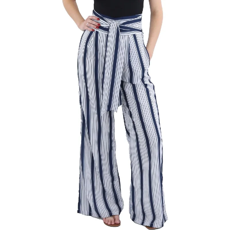 women’s sweatpantsGracia Womens High Waist Striped Trouser Pants