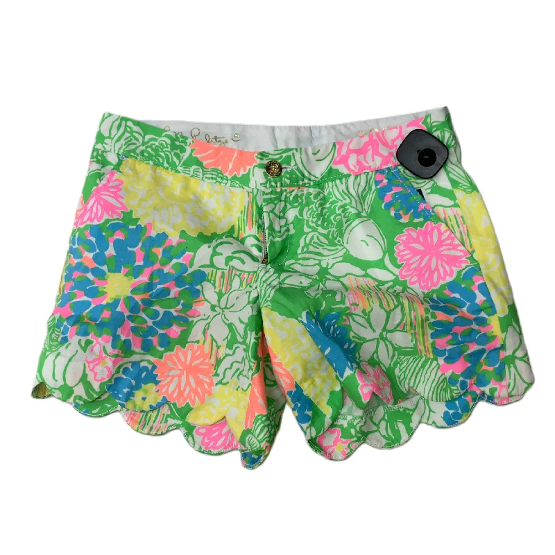 comfortable women's shortsGreen & Yellow  Shorts Designer By Lilly Pulitzer  Size: 00