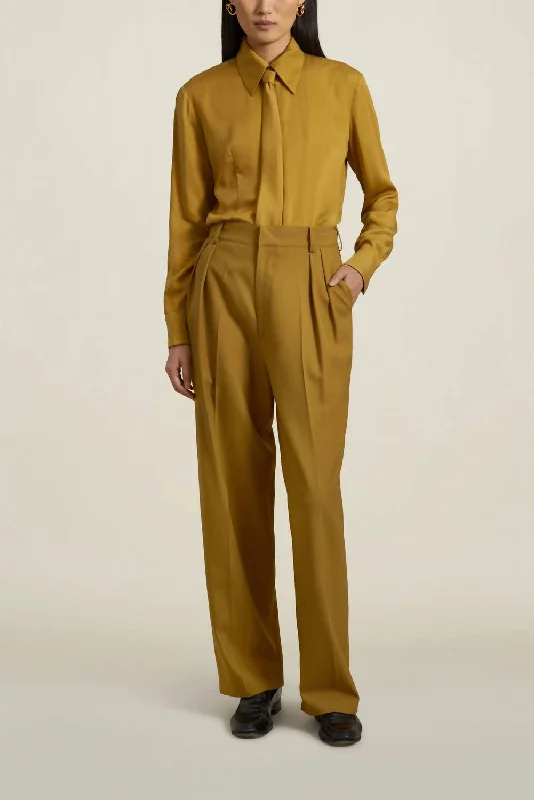 unique women’s pantsHoughton Pleated Trouser In Chartreuse