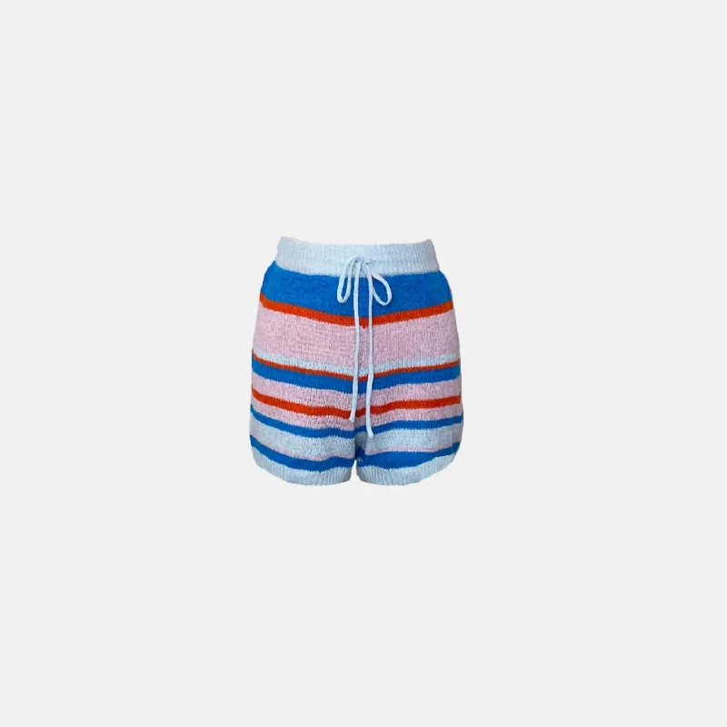 women's casual shortsIvy Knit Shorts In Blue Stripes