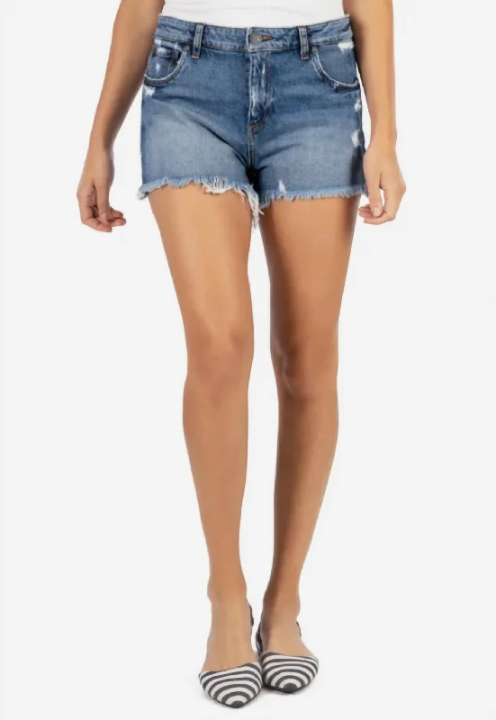 sporty women's shortsJane High Rise Short In Medium Wash