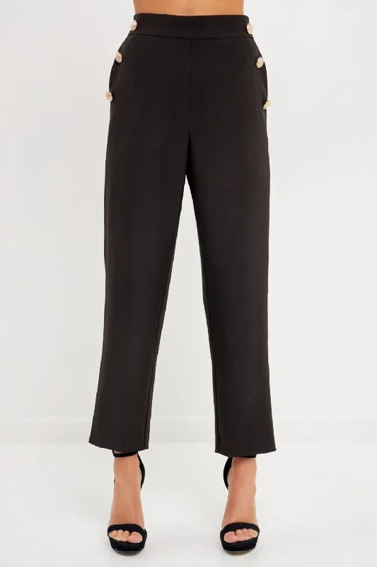 women’s culottes pantsKeep It Classic High Waisted Trousers In Black