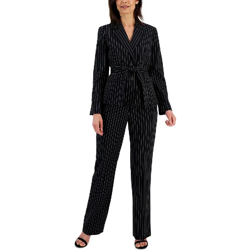 women’s plaid pantsLe Suit Womens Petites Woven Pinstripe Dress Pants