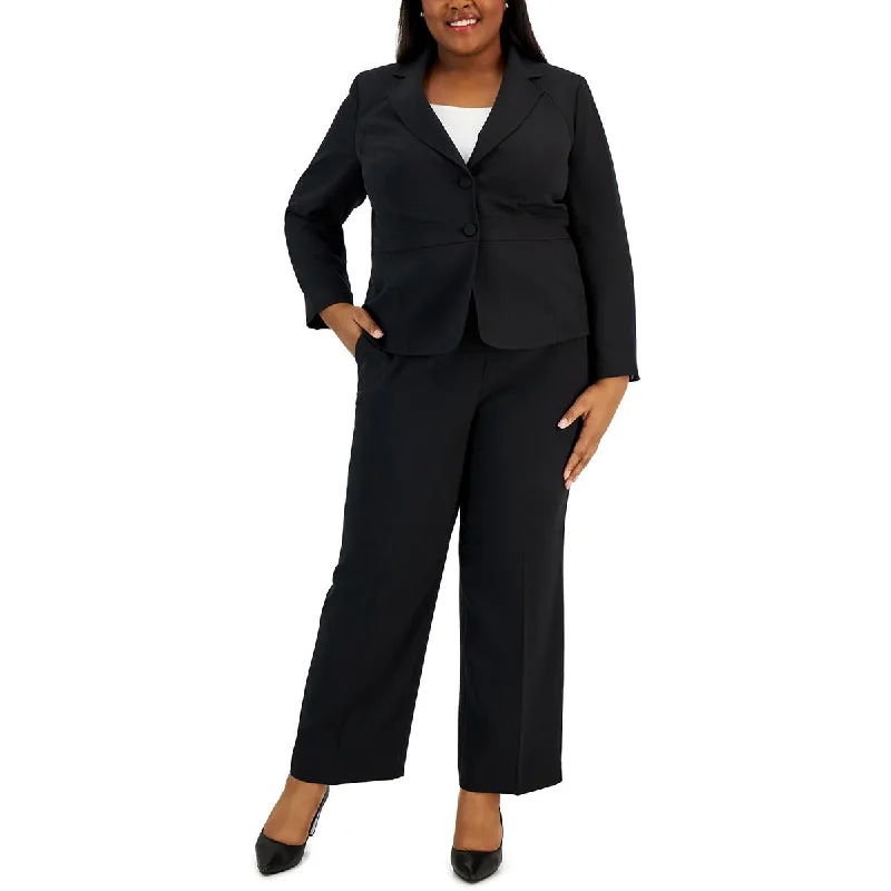 affordable women's pantsLe Suit Womens Plus Knit Wide Leg Dress Pants