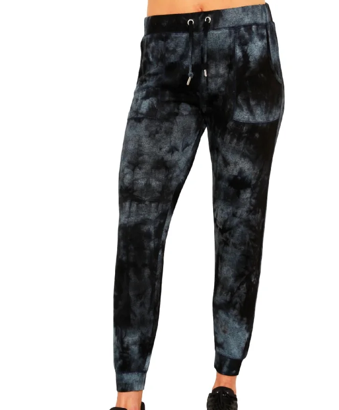 women’s flared pantsMarble Wash Joggers In Storm