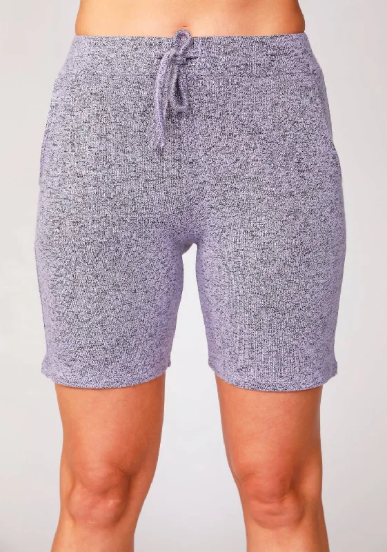 women's stretchy shortsMelange Shorts In Lilac